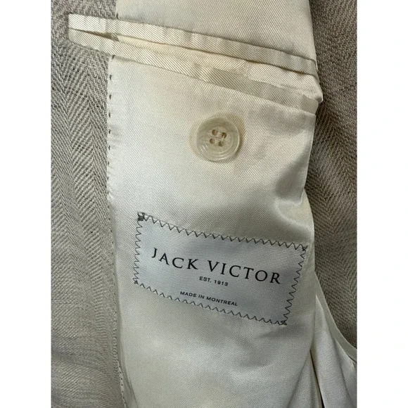 Jack Victor Loro Piana Jersey Blazer Mens Size 44 S Comfortwear Wool Linen Silk Sport Coats & Blazers